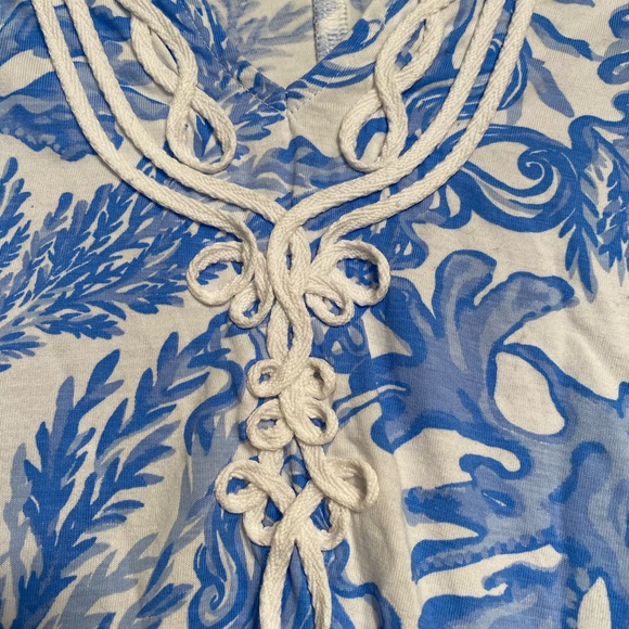 Lilly Pulitzer Brewster Sheath Cotton T-Shirt Dress Blue Women XXS NWOT - Picture 6 of 13